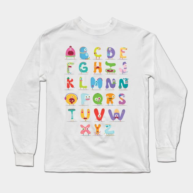 Monster abc Long Sleeve T-Shirt by Mjdaluz